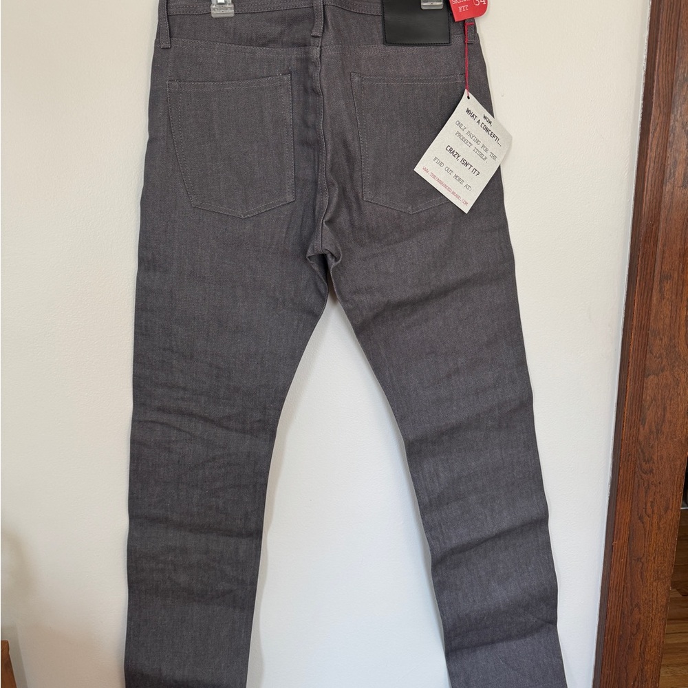 Men's Gray Slim Fit Jeans - Classic Straight Leg